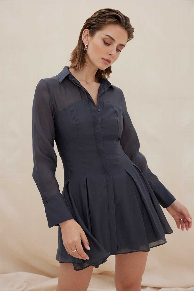 Black see through shirt shops dress