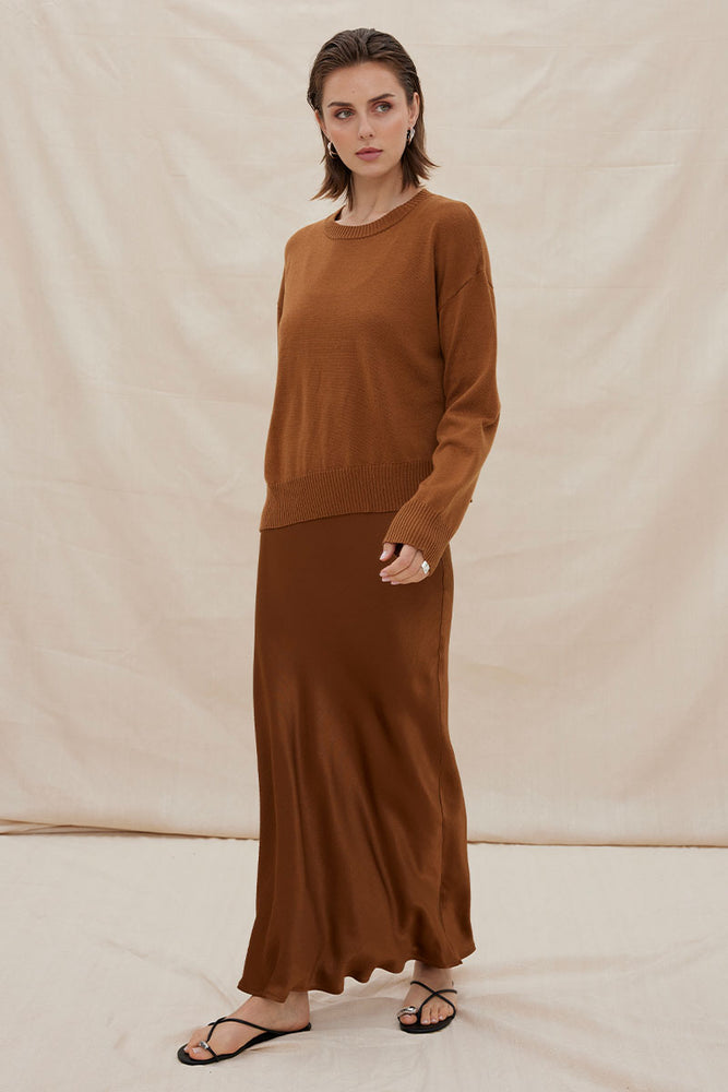 
                      
                        RHYME COMBO SLIP KNIT DRESS - CHOCOLATE
                      
                    