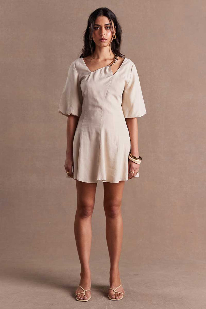 
                      
                        ADORNMENT MINI DRESS - PARCHMENT
                      
                    