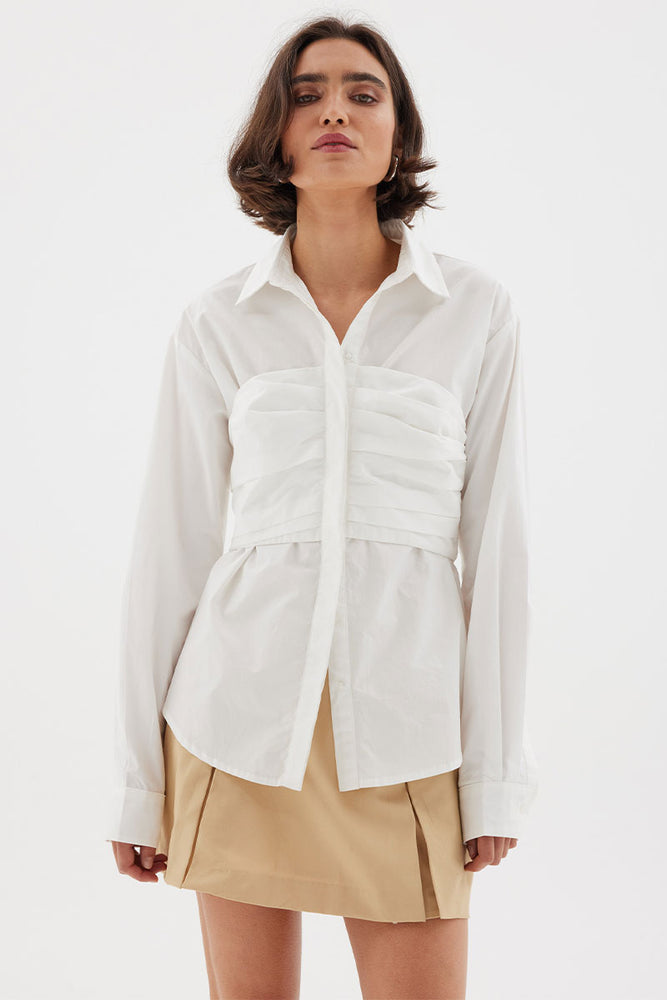 
                      
                        AFRESH CORSET SHIRT - WHITE
                      
                    