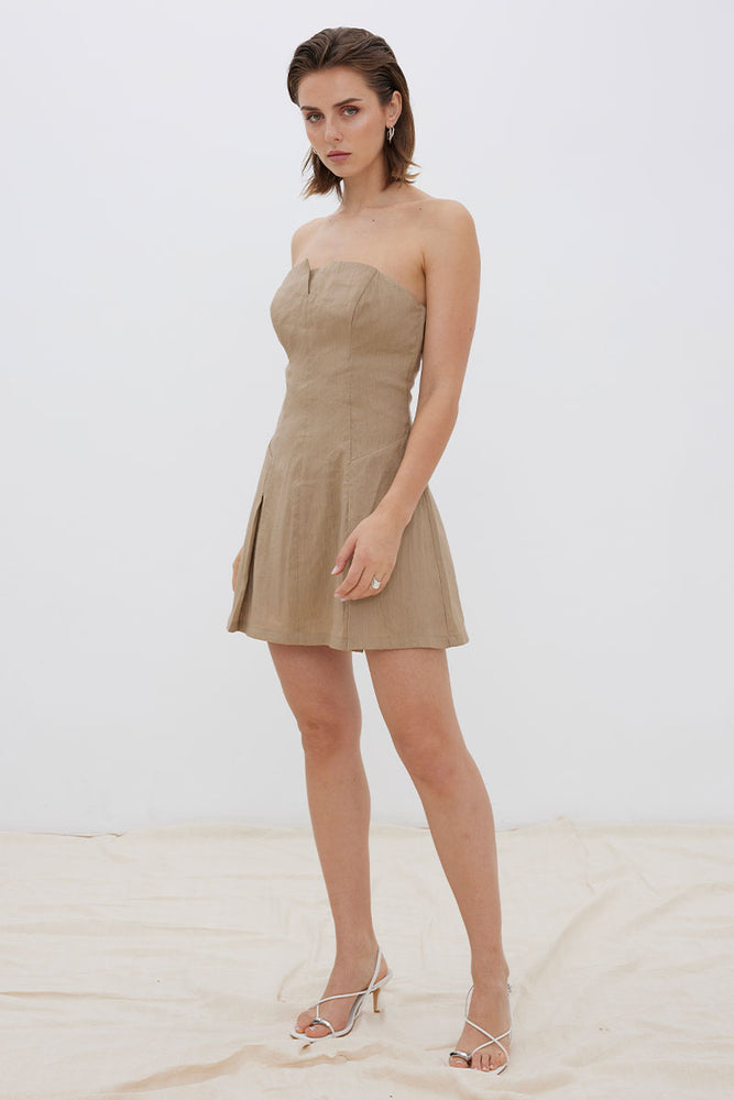 
                      
                        DESTINY MINI DRESS - MOCHA
                      
                    