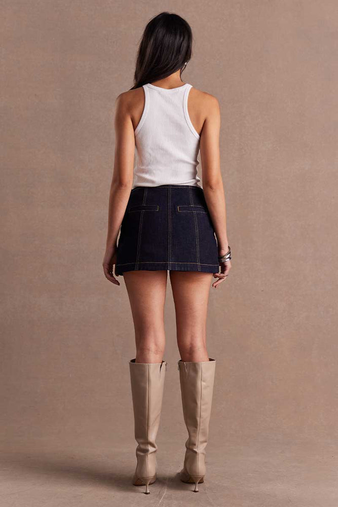 
                      
                        DUSK DENIM SKORT - INK
                      
                    