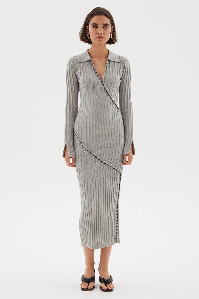 
                      
                        FACET KNIT MAXI DRESS - DOVE
                      
                    