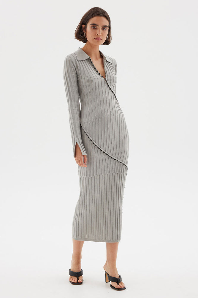 
                      
                        FACET KNIT MAXI DRESS - DOVE
                      
                    