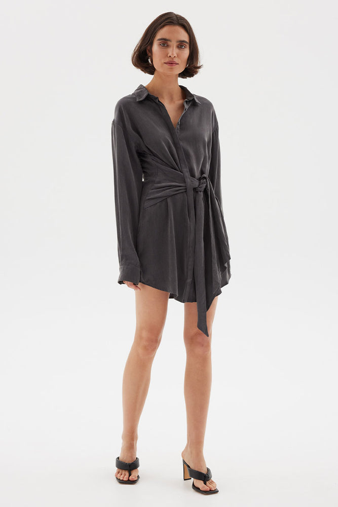 
                      
                        ISLA SHIRT DRESS - GRAPHITE
                      
                    