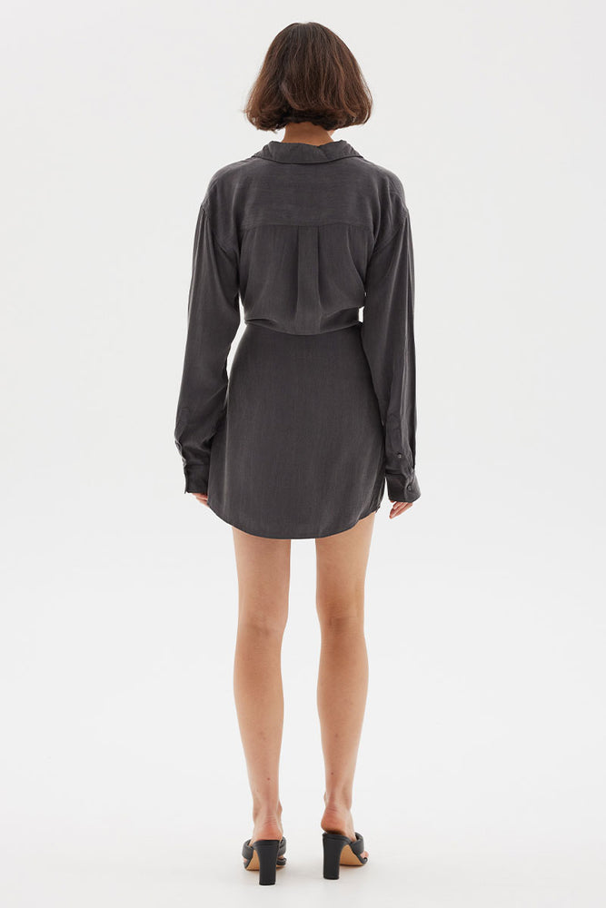 
                      
                        ISLA SHIRT DRESS - GRAPHITE
                      
                    