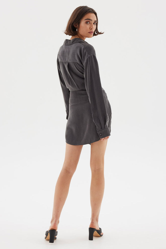 
                      
                        ISLA SHIRT DRESS - GRAPHITE
                      
                    