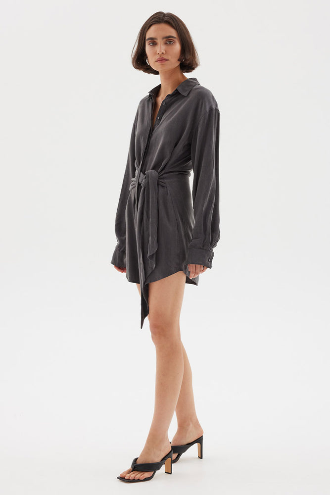 
                      
                        ISLA SHIRT DRESS - GRAPHITE
                      
                    