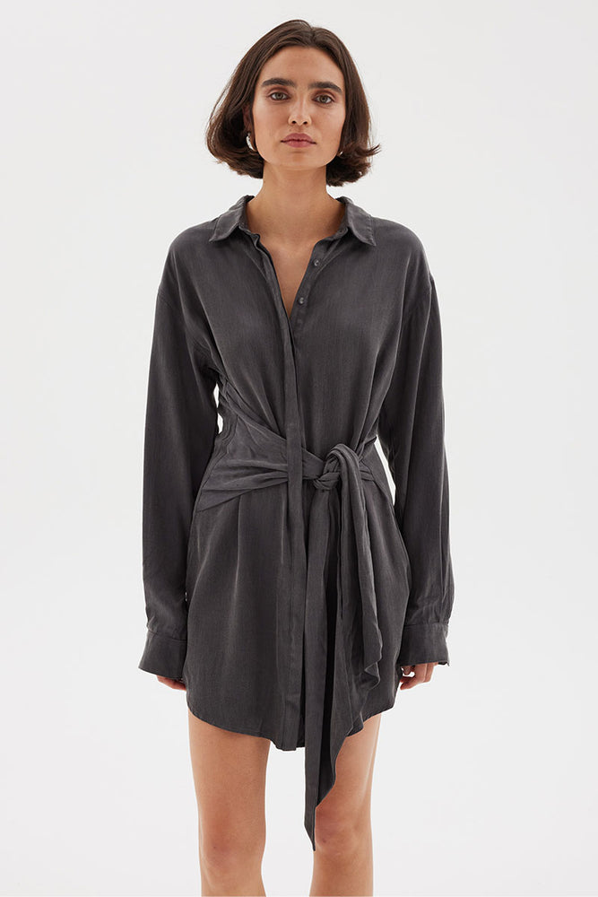 
                      
                        ISLA SHIRT DRESS - GRAPHITE
                      
                    