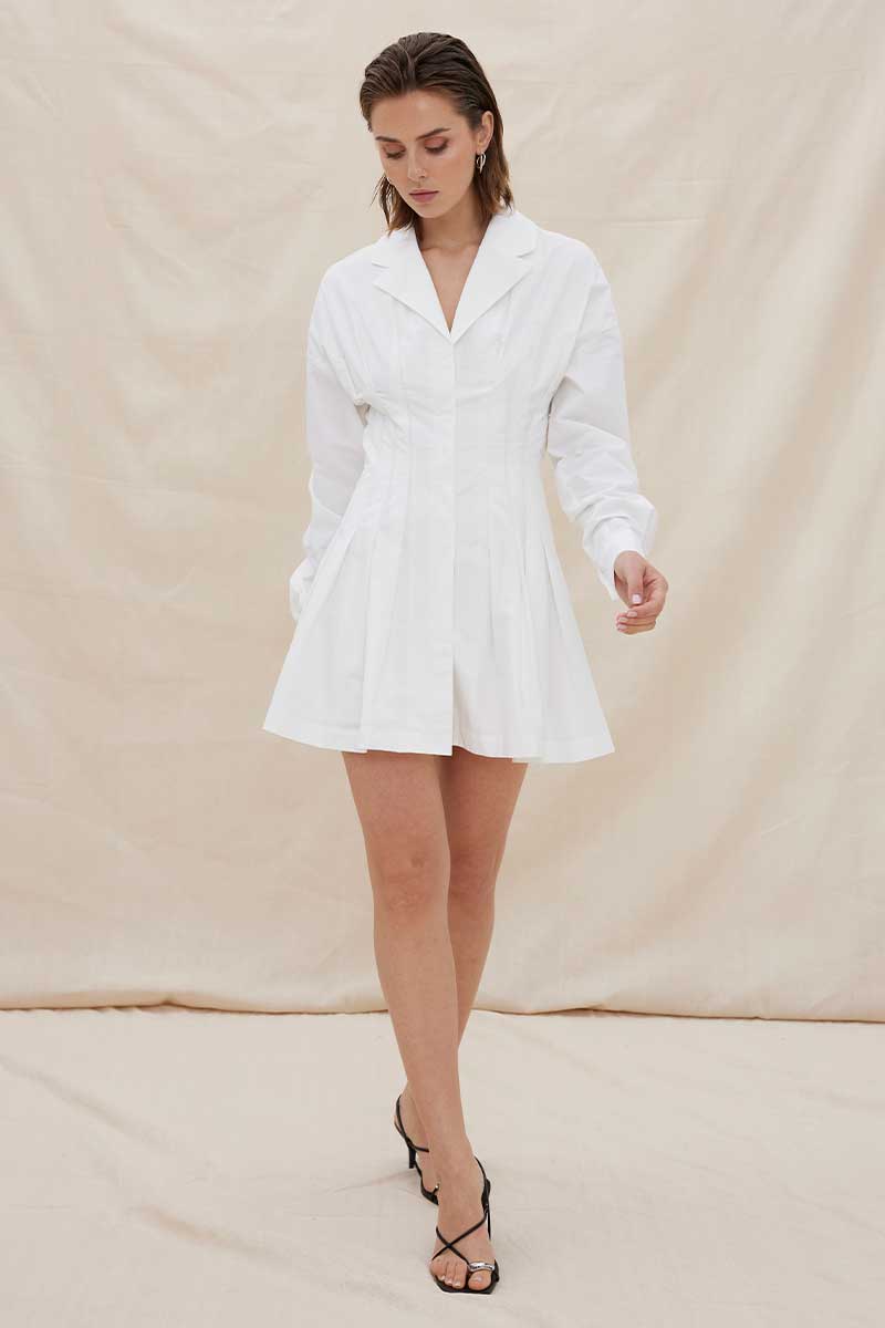 VERSE SHIRT DRESS - WHITE