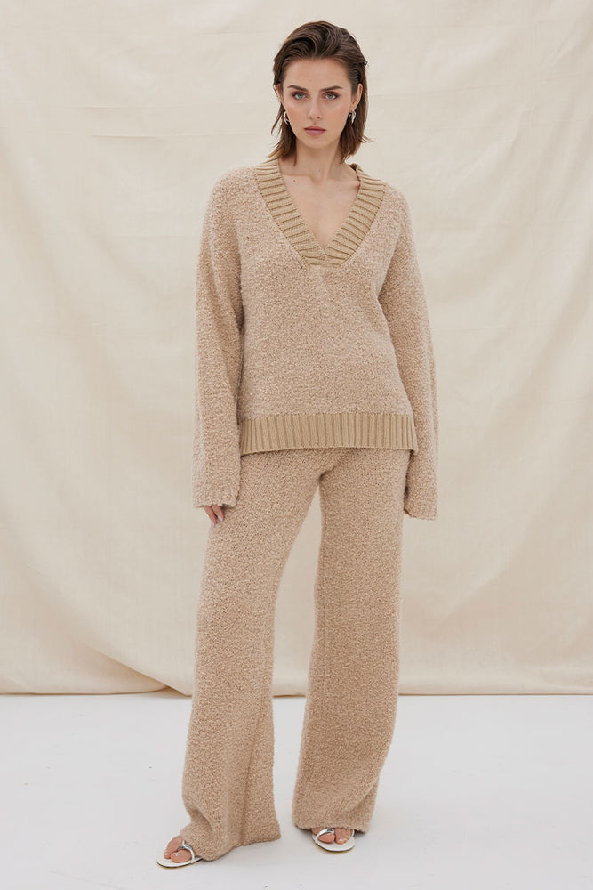 
                      
                        AXIS KNIT SWEATER - MINK
                      
                    