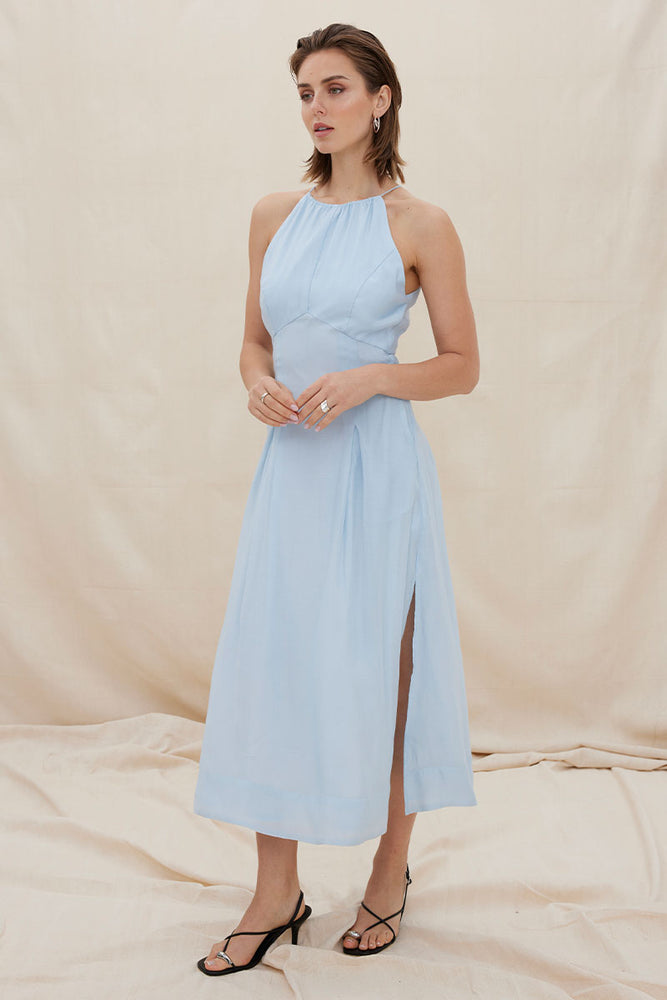 
                      
                        ENIGMA SEMI SHEER DRESS - DAWN BLUE
                      
                    