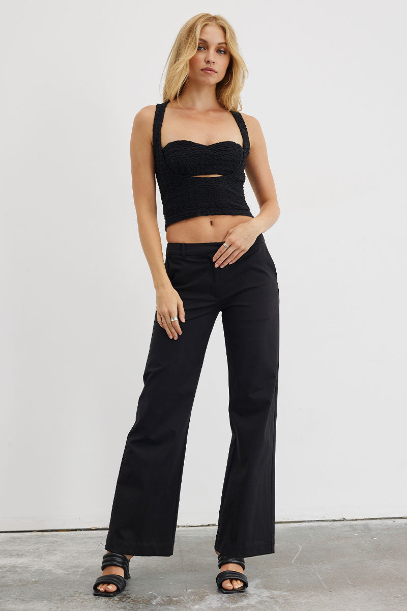 SOVERE TAMSYN LOW RISE PANT - BLACK – SOVERE / STUDIO
