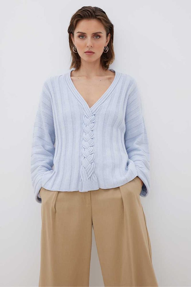 
                      
                        LACED SWEATER - DAWN BLUE
                      
                    