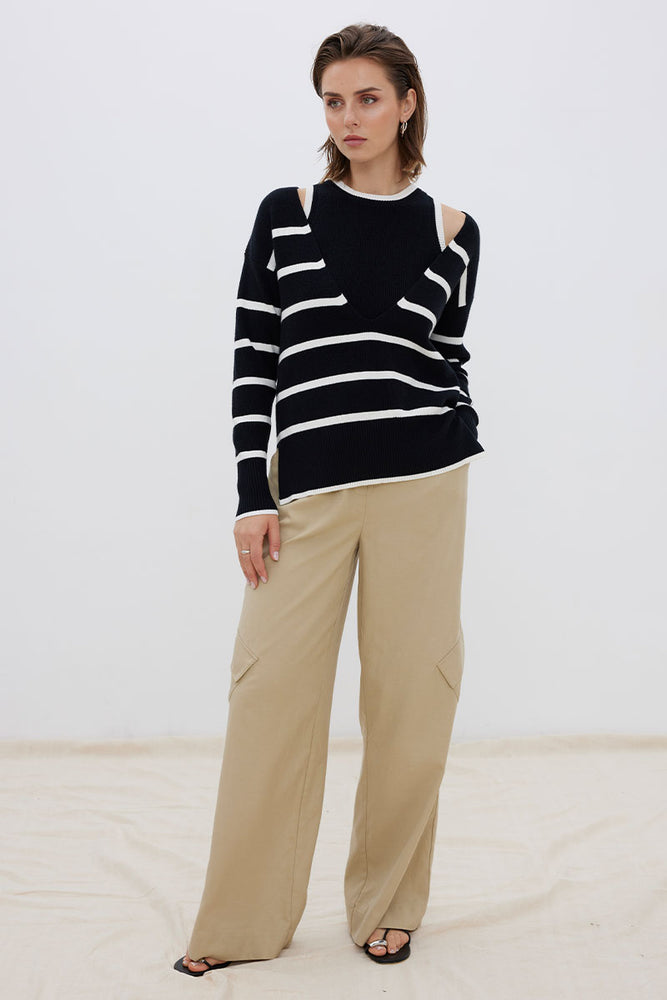 
                      
                        REPOSE COMBO KNIT - BLACK / ECRU
                      
                    