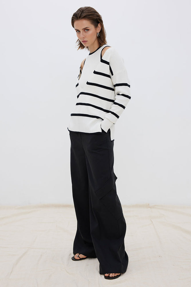 
                      
                        REPOSE COMBO KNIT - ECRU / BLACK
                      
                    