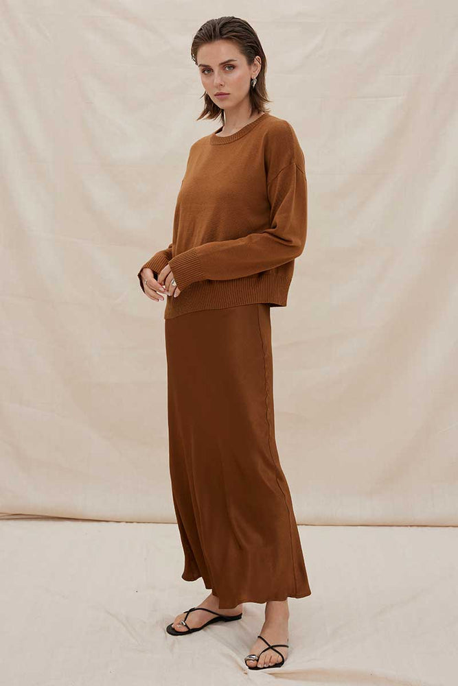 
                      
                        RHYME COMBO SLIP KNIT DRESS - CHOCOLATE
                      
                    