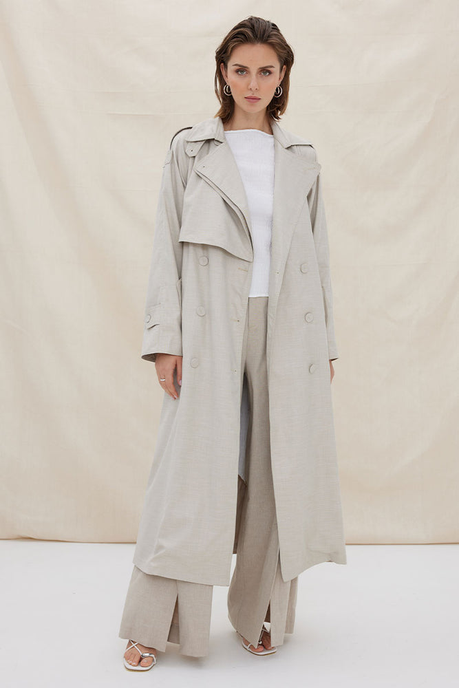 
                      
                        TAILORED TRENCH - CAFFE LATTE
                      
                    