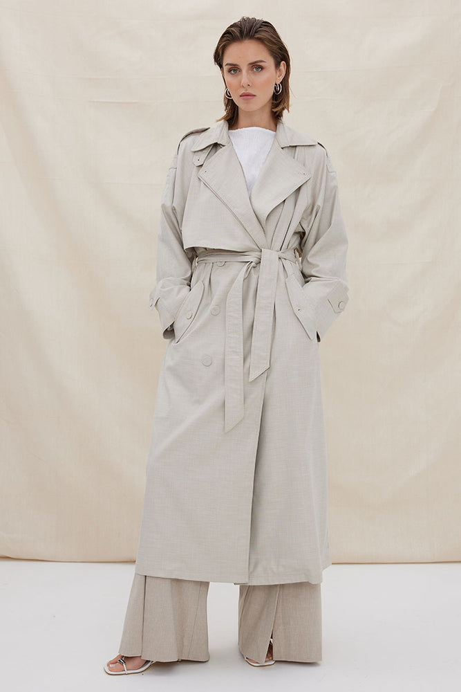 
                      
                        TAILORED TRENCH - CAFFE LATTE
                      
                    