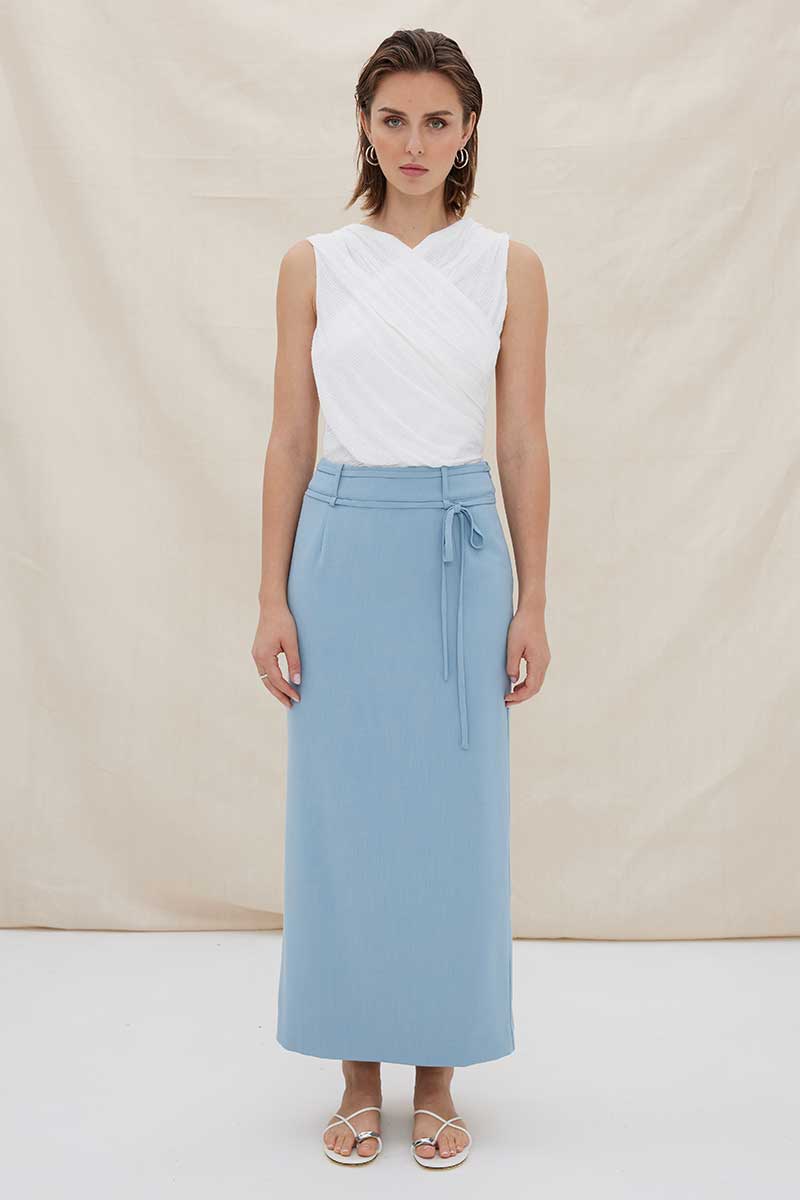 VOLITION MAXI SKIRT - DAWN BLUE