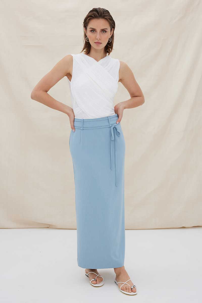 VOLITION MAXI SKIRT - DAWN BLUE