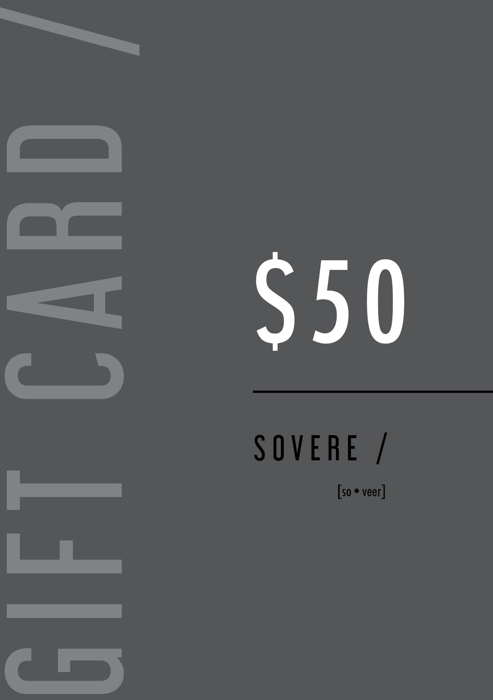 SOVERE / GIFT CARD